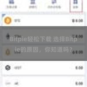   Bitpie轻松下载 选择Bitpie的原因，你知道吗？