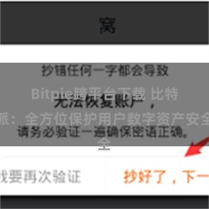 Bitpie跨平台下载 比特派：全方位保护用户数字资产安全