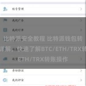 比特派安全教程 比特派钱包转账教程详解，快速了解BTC/ETH/TRX转账操作