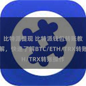 比特派提现 比特派钱包转账教程详解，快速了解BTC/ETH/TRX转账操作