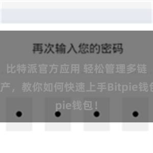 比特派官方应用 轻松管理多链资产，教你如何快速上手Bitpie钱包！