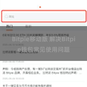 Bitpie移动版 解决Bitpie钱包常见使用问题