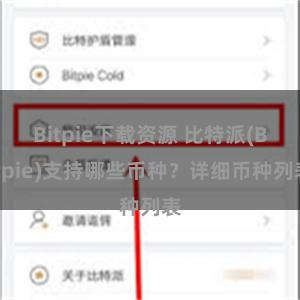 Bitpie下载资源 比特派(Bitpie)支持哪些币种？详细币种列表