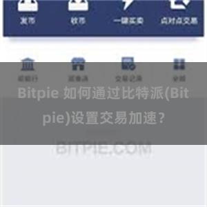 Bitpie 如何通过比特派(Bitpie)设置交易加速？