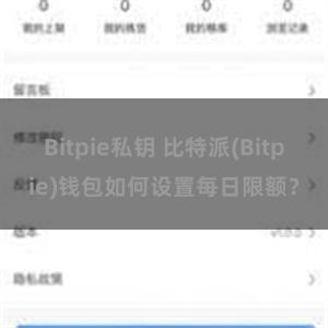 Bitpie私钥 比特派(Bitpie)钱包如何设置每日限额？