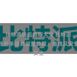 比特派钱包教程大全 比特派钱包手续费设置教程，省钱又安全